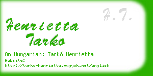 henrietta tarko business card